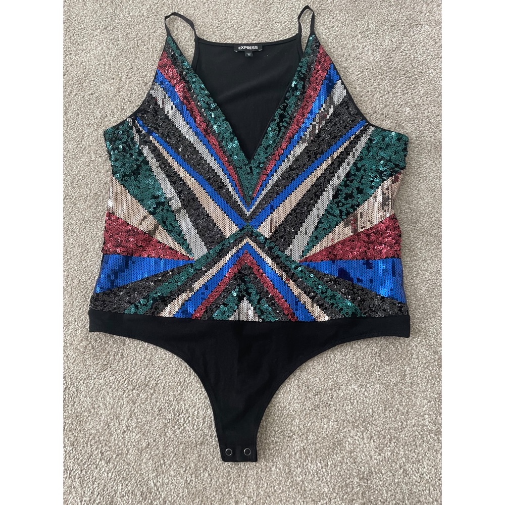 Sequined body suit from Express XL